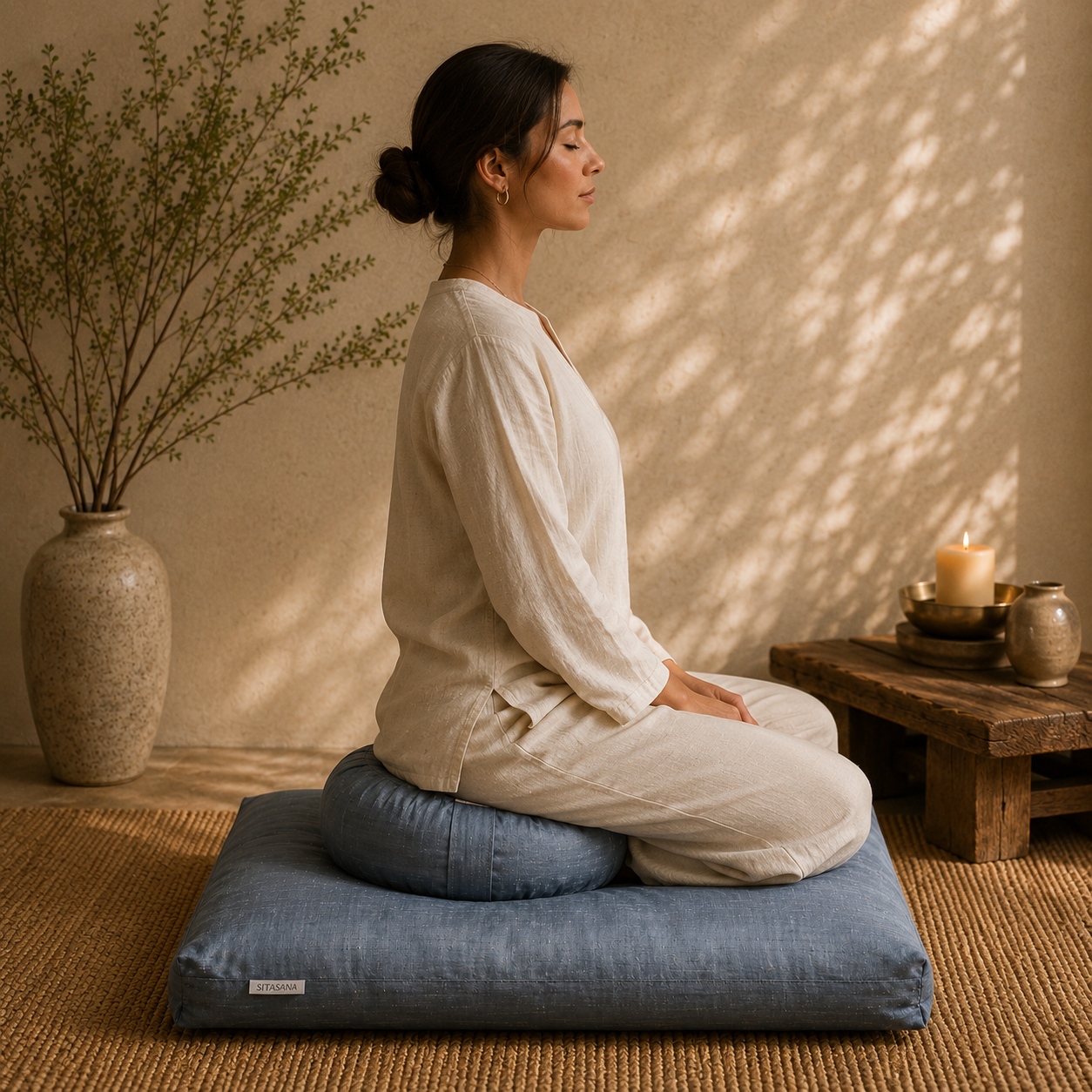 Meditation Cushion Set - Sky Blue